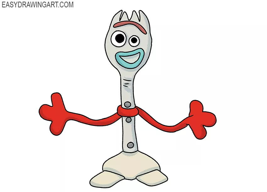 How to Draw Forky Easy Drawing Art