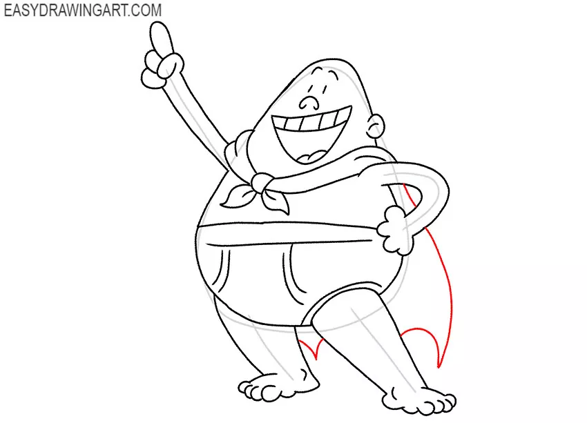 simple captain underpants drawing