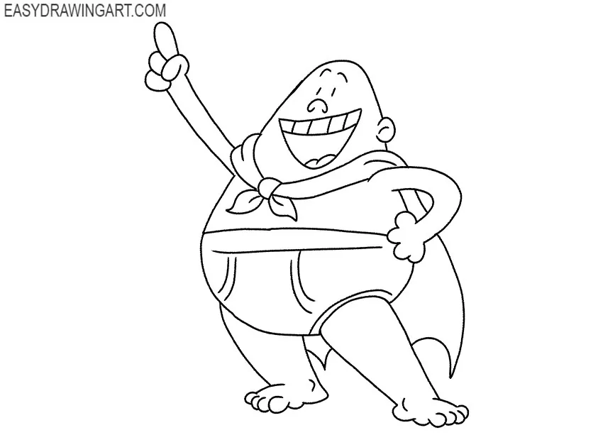 captain underpants drawing for beginners