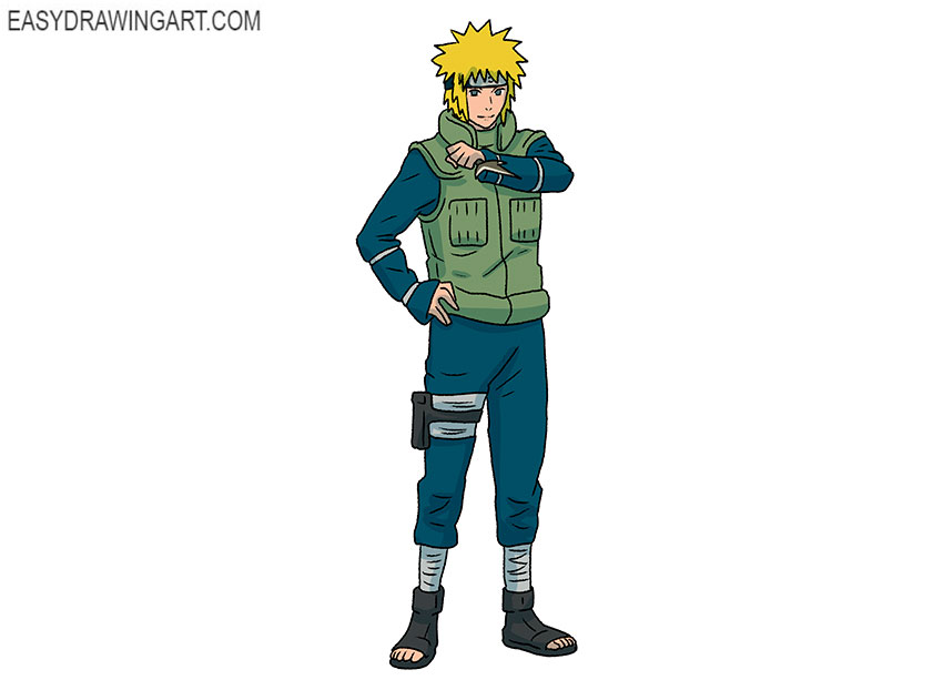 how to draw minato for kids