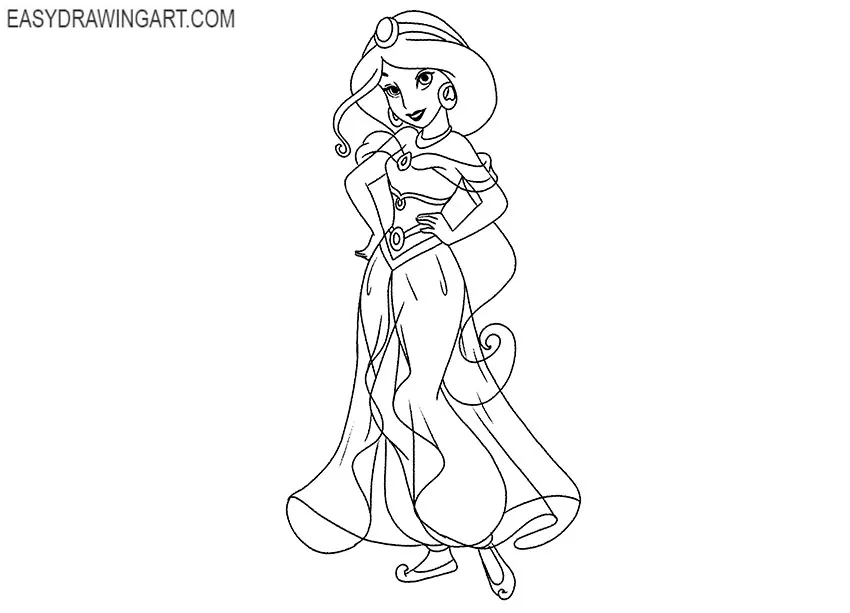 jasmine drawing easy