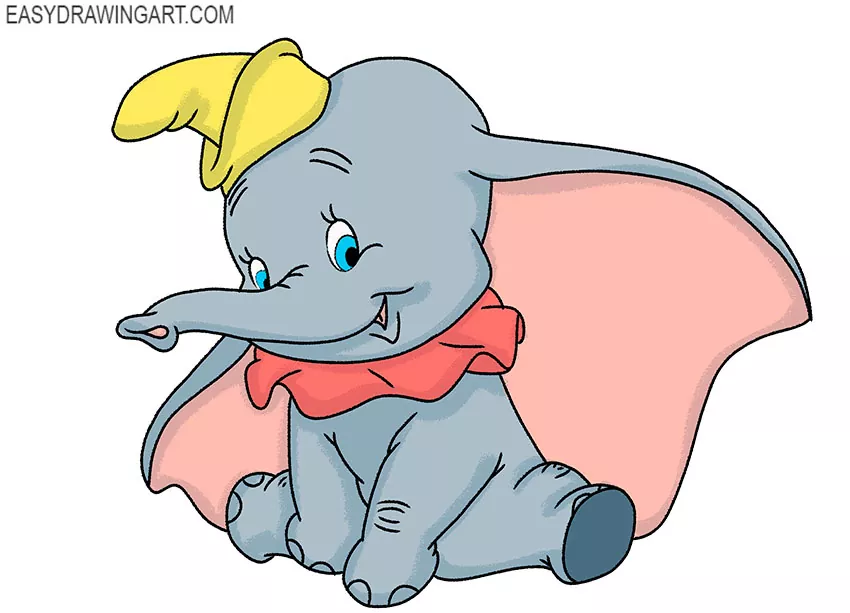 How to Draw Dumbo Easy Drawing Art