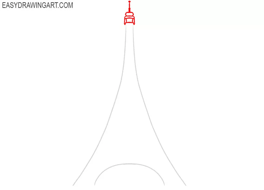 how to draw the eiffel tower step by step