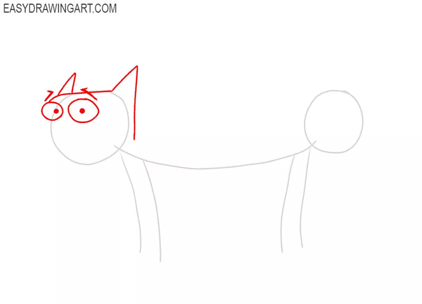 catdog drawing easy
