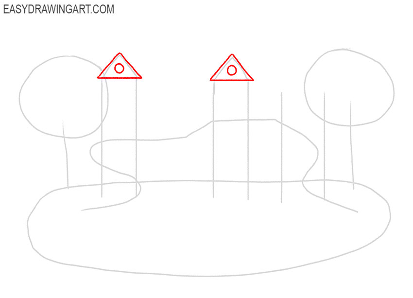 how to draw a playground easy