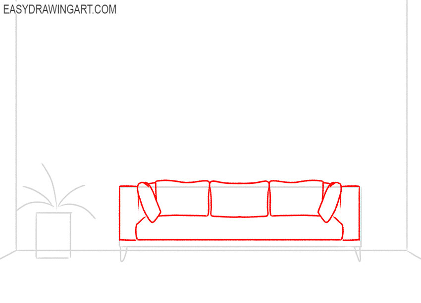 how to draw a room step by step