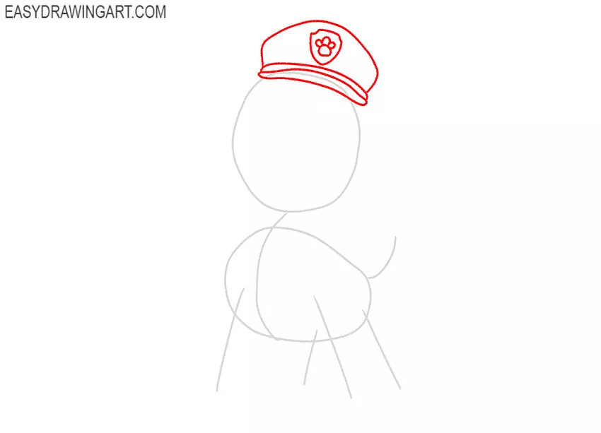 how to draw chase from paw patrol for beginners