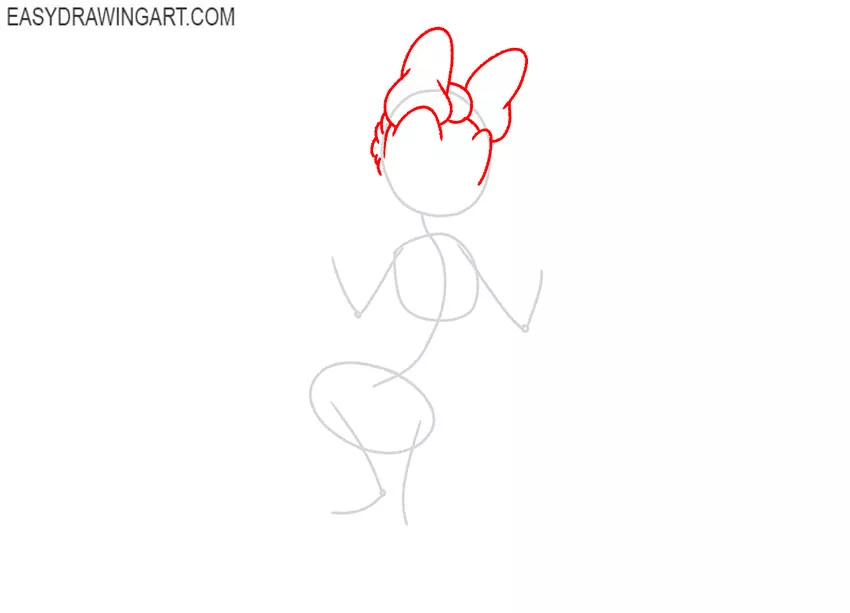how to draw daisy duck step by step