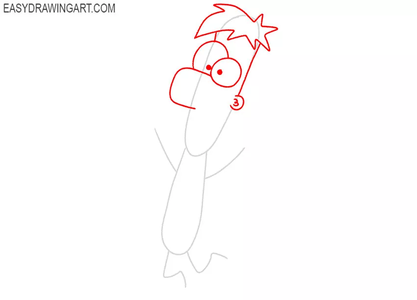 how to draw ferb step by step