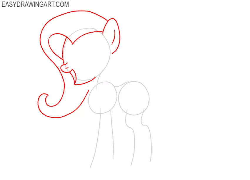 how to draw fluttershy easy