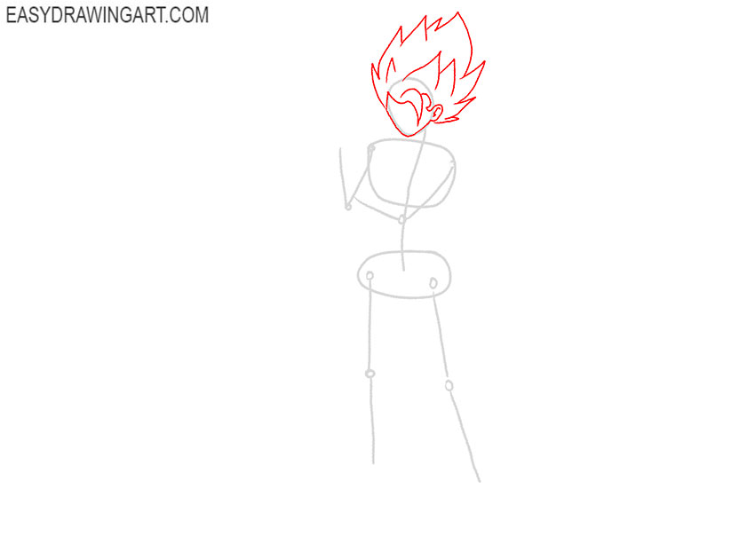 how to draw gogeta step by step