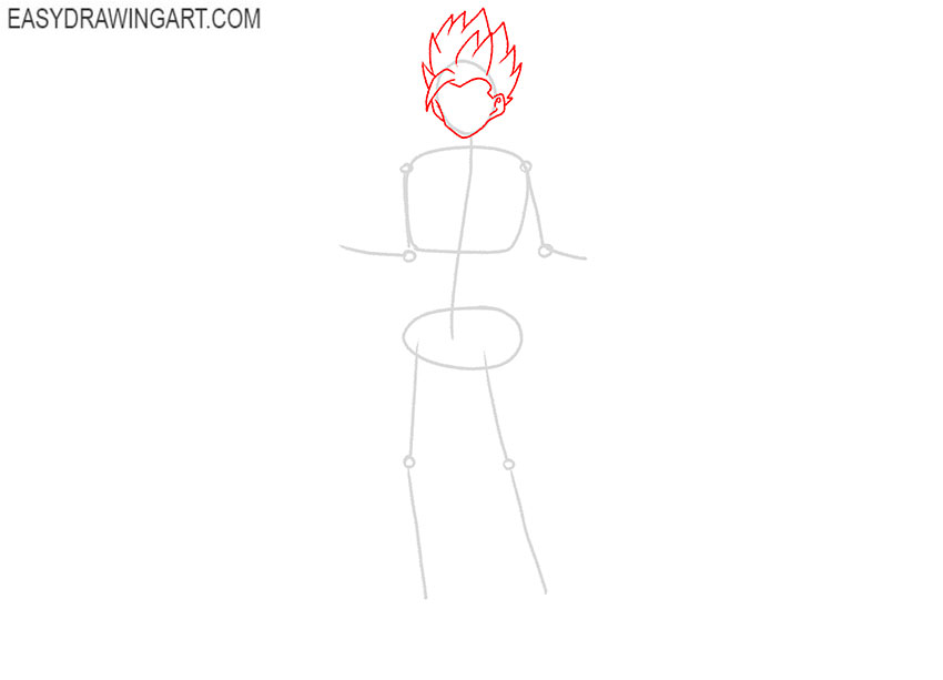 how to draw gohan step by step
