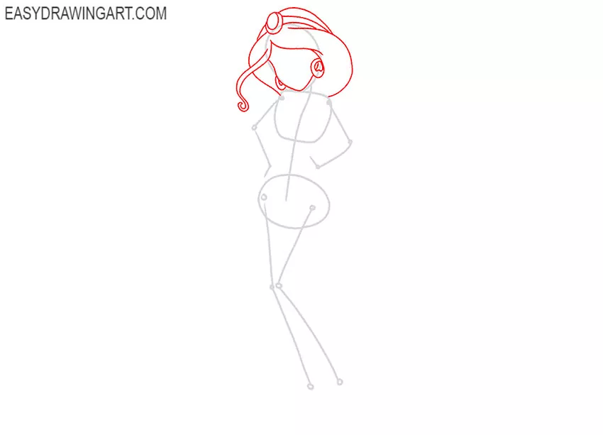 how to draw jasmine step by step