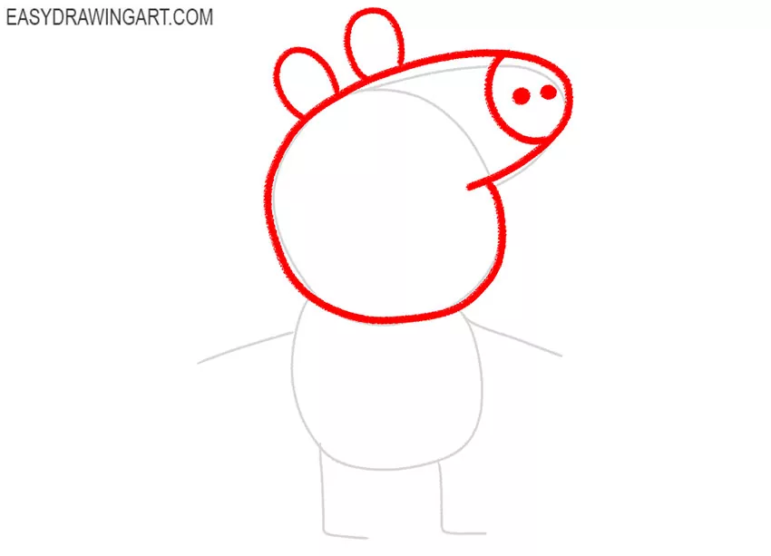 How to draw PEPPA PIG step by step, EASY 