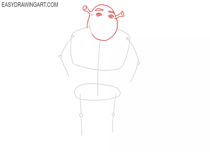 how to draw shrek easy