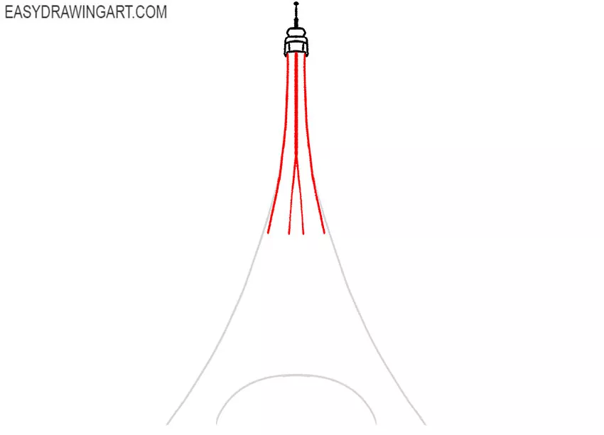 how to draw the eiffel tower realistic