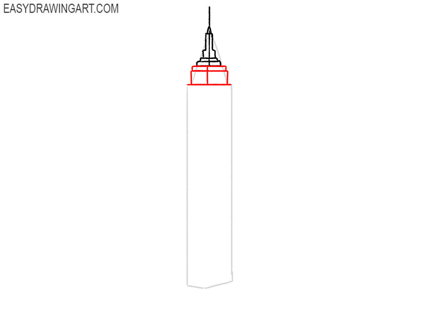 how to draw the empire state building 3d