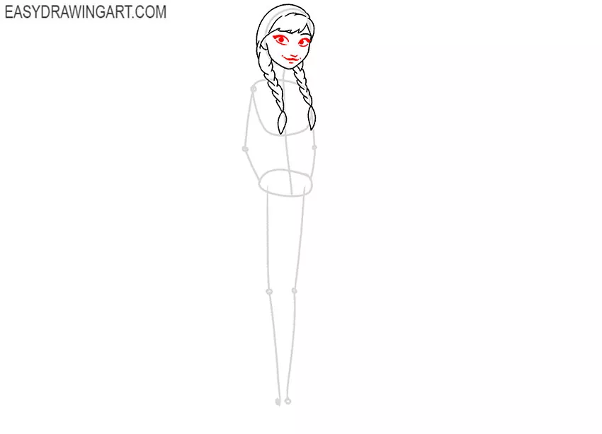 anna from frozen easy drawing