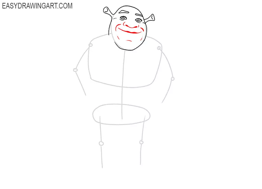 how to draw a shrek easy