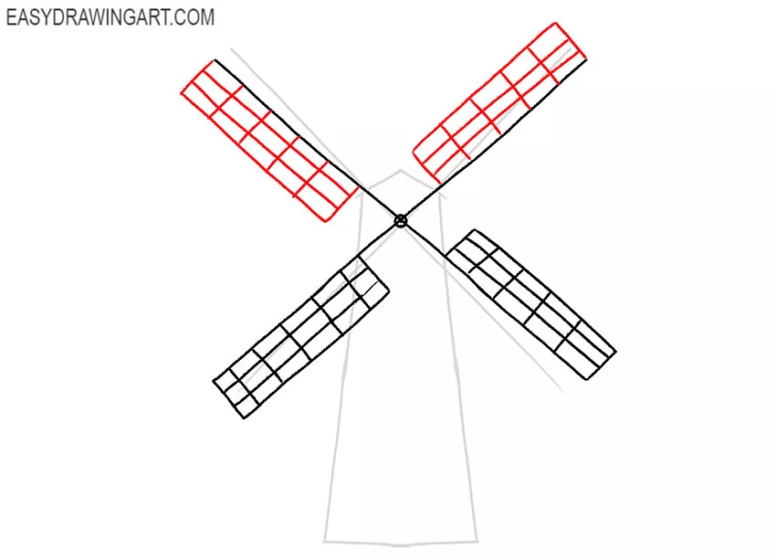 how to draw a windmill art hub