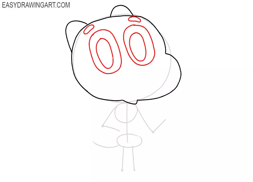 how to draw gumball easy