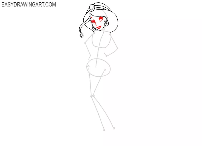 how to draw jasmine princess