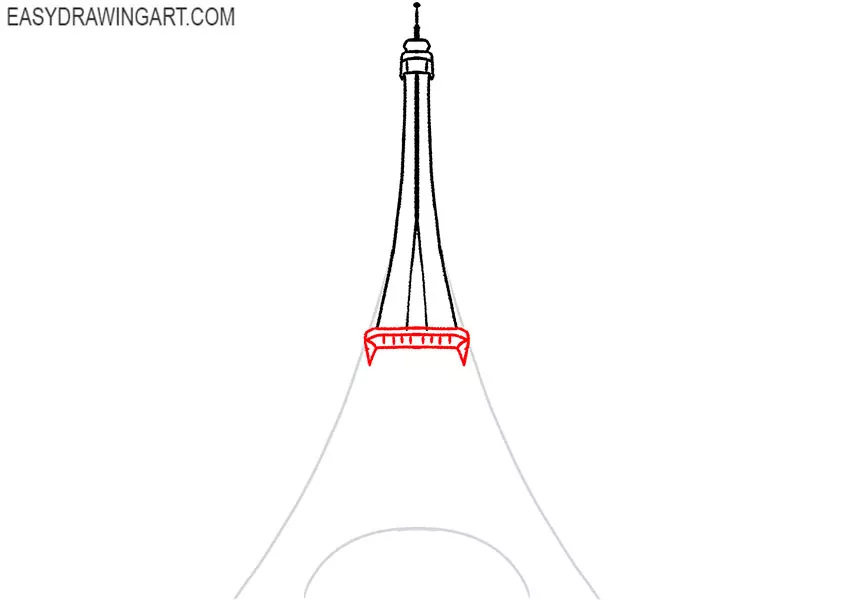 how to draw the eiffel tower easy step by step