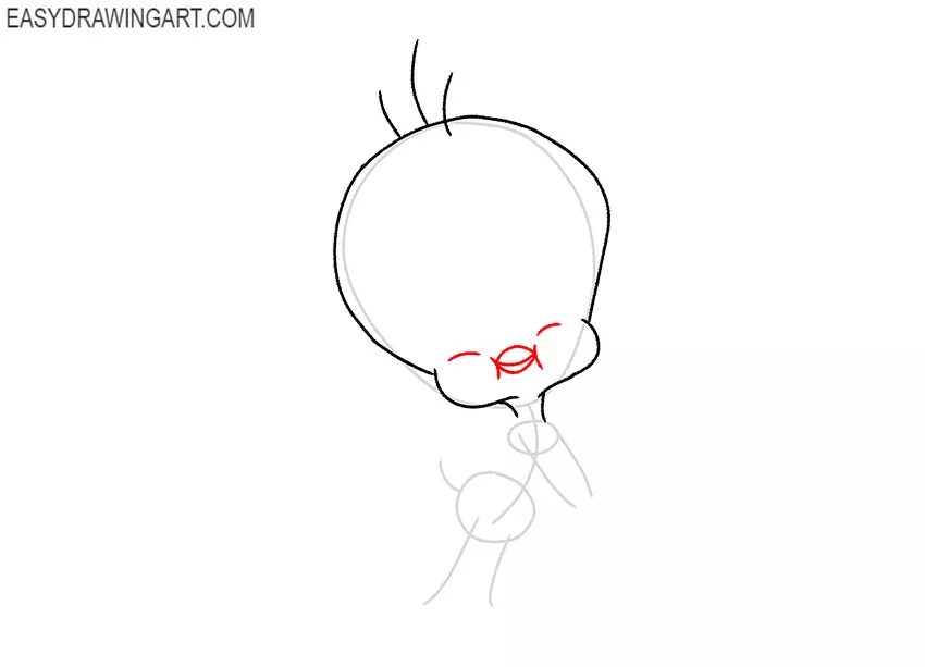 how to draw tweety easy