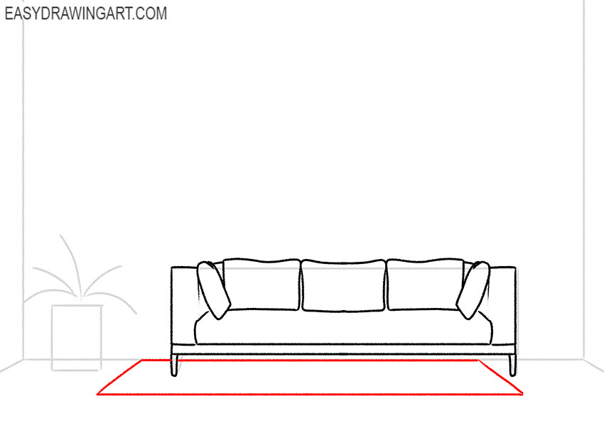how to draw a 3d room easy