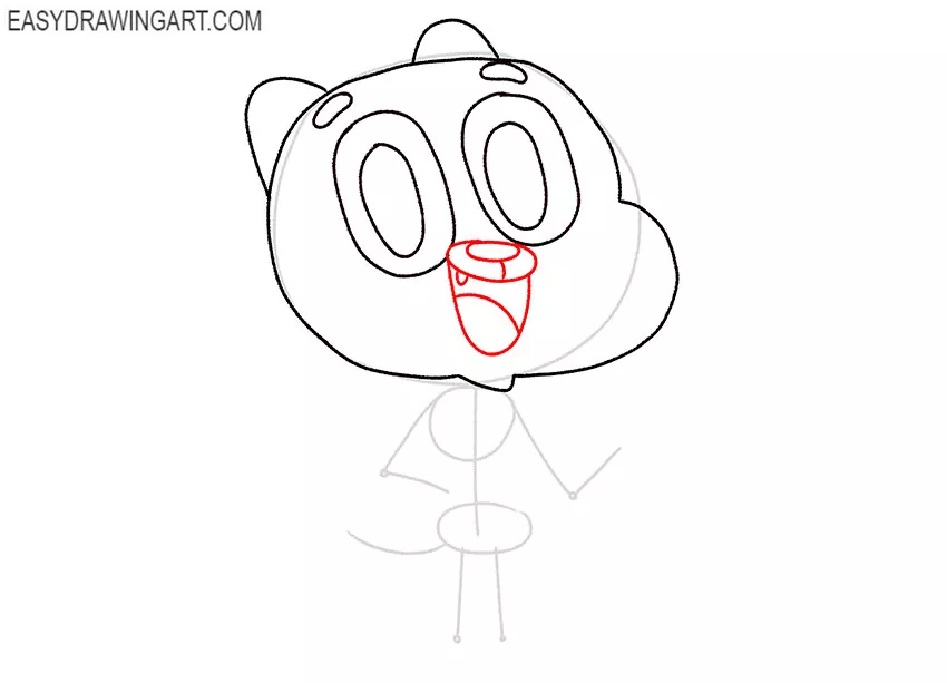 how to draw cartoon gumball