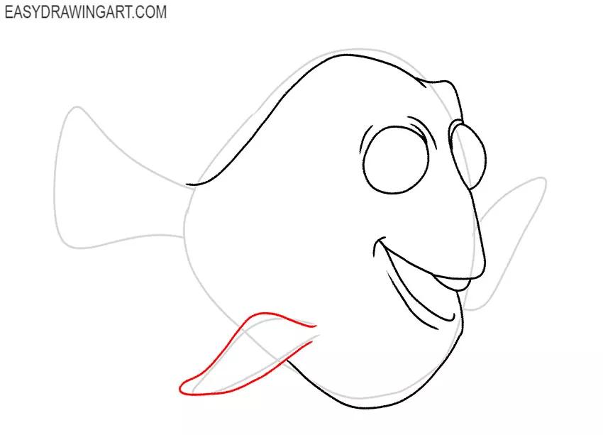 how to draw dory cute