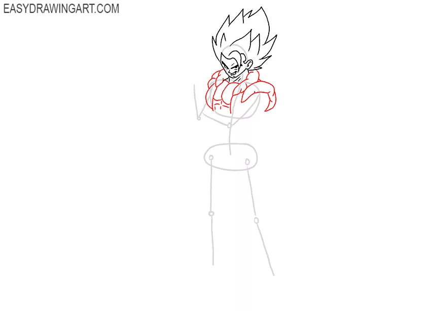 how to draw gogeta art simple