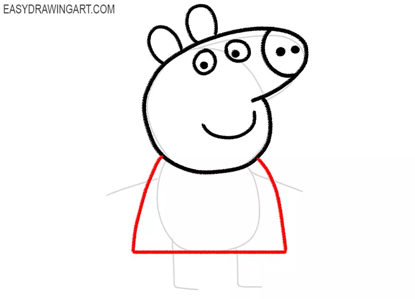 how to draw peppa pig cartoon