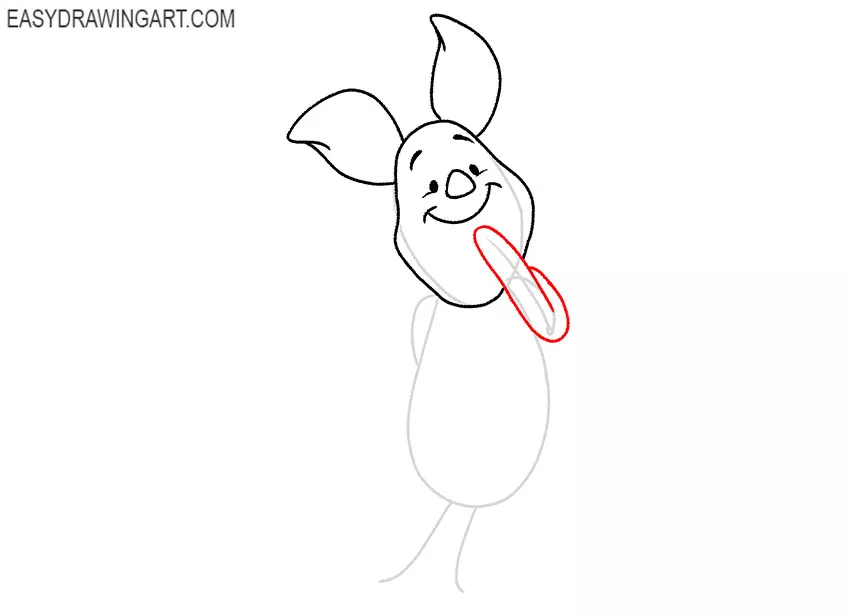 how to draw piglet easy