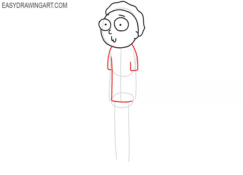 morty drawing full body