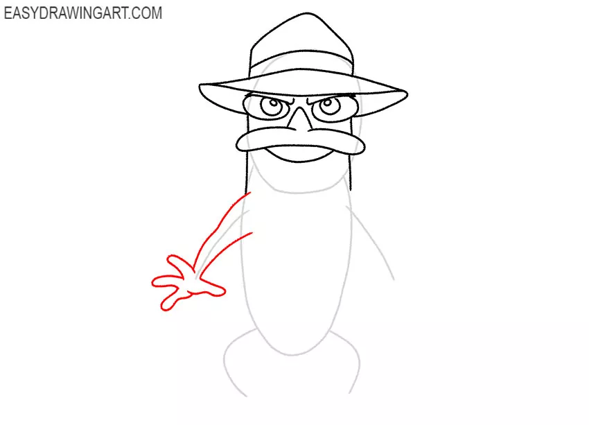 perry the platypus drawing easy