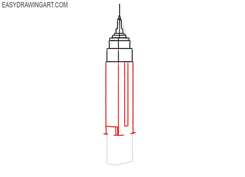 simple empire state drawing