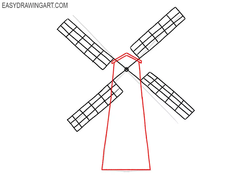 windmill drawing lesson