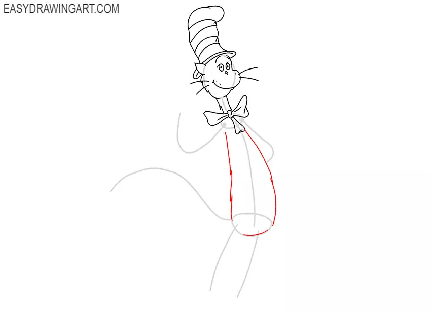 cat in the hat drawing easy