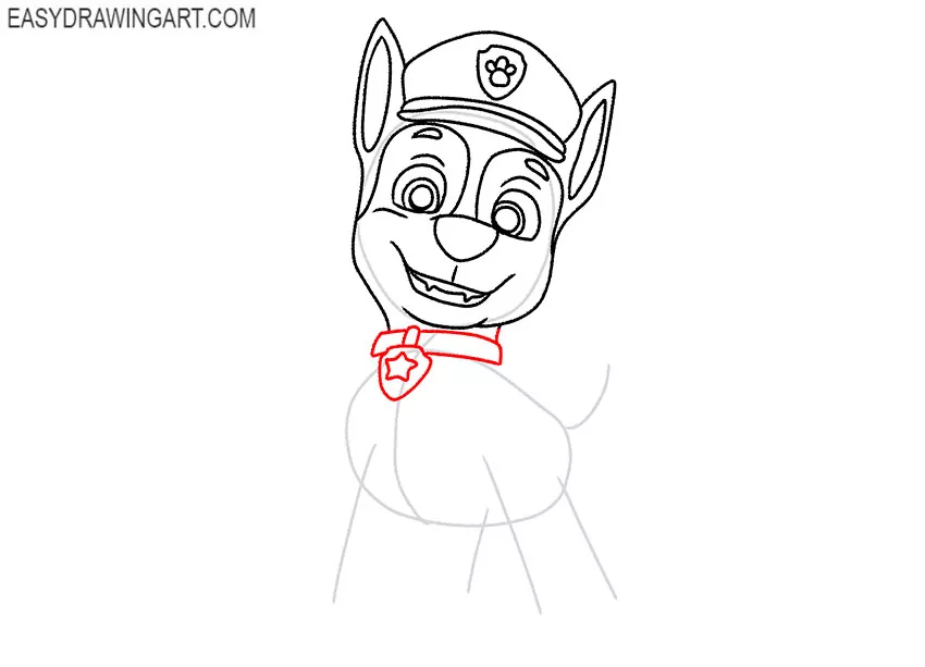 chase from paw patrol drawing tutorial