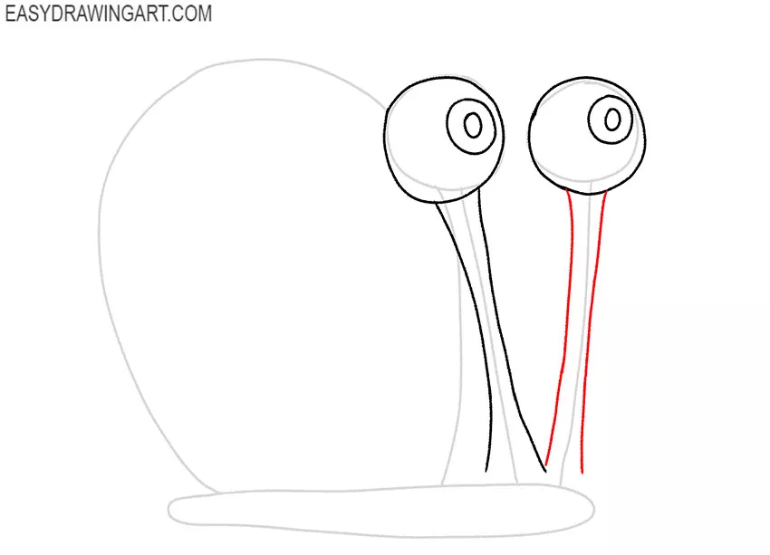 cute gary the snail drawing