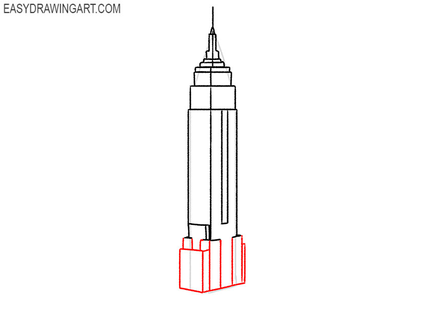 empire state building drawing easy