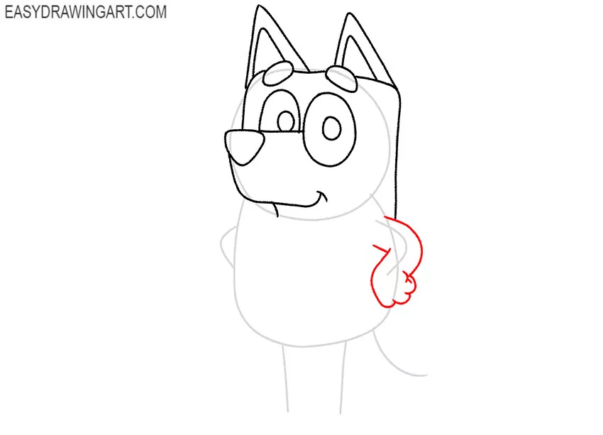 how to draw bluey cute