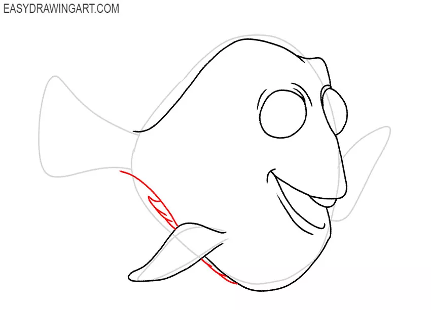 how to draw dory easy