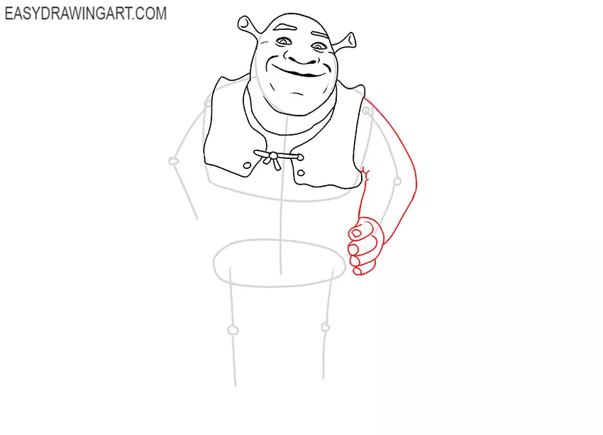 how to draw shrek step by step easy