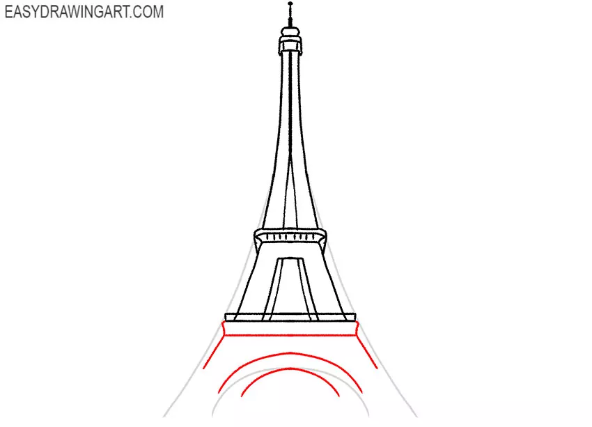 how to draw the eiffel tower in paris