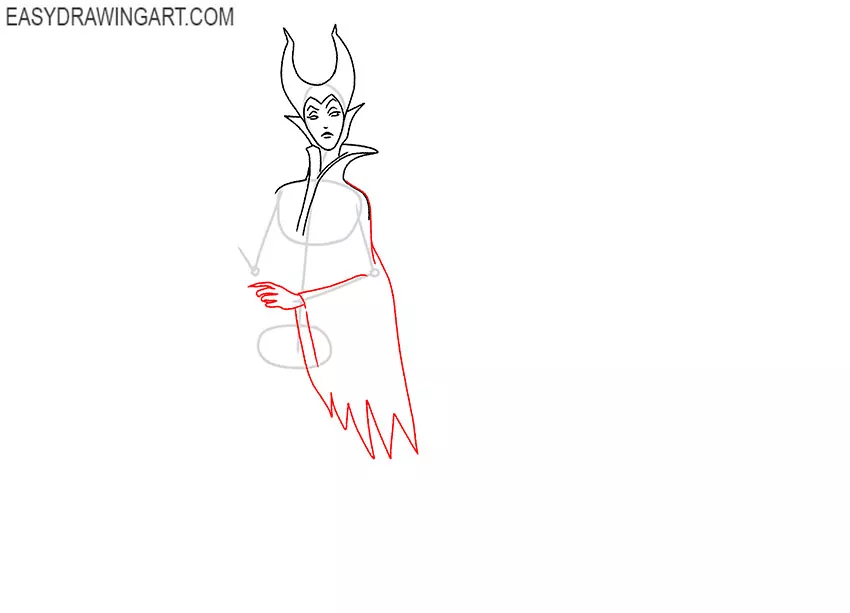 maleficent drawing easy