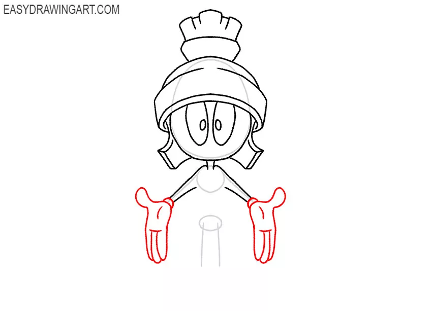 marvin the martian drawing step by step