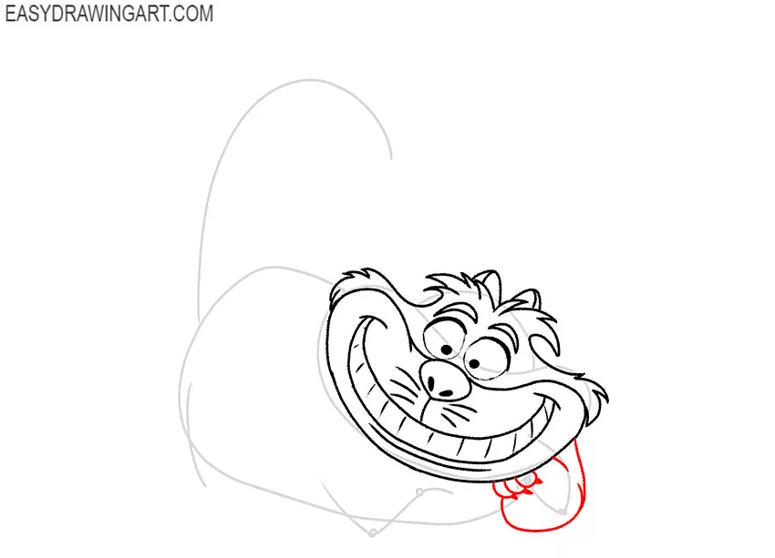cheshire cat simple drawing