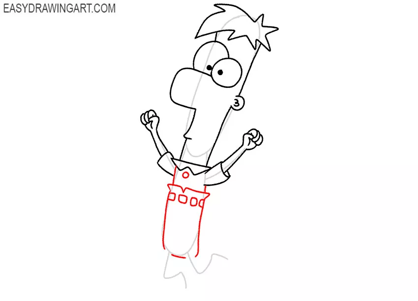 ferb drawing step by step